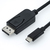 ROLINE 11.04.5846 video átalakító kábel 2 M DisplayPort USB C-típus Fekete