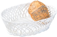 KESPER Brotkorb aus Kunststoffgeflecht, oval, weiß