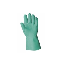 KeepSAFE 13'' Green Nitrile Lined Gauntlets - Size SMALL