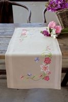 Embroidery Kit: Table Runner: Flowers & Butterflies