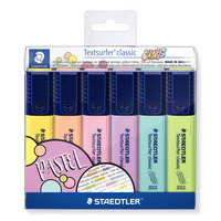 Textsurfer® classic 364 Textmarker Etui mit 6 Textsurfern classic in sortierten Farben - Pastell & Vintage