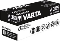Watch SR54 (V389) Batterie, 10 Stk. in Box - Silberoxid-Zink-Knopfzelle, 1,55 V Uhrenbatterie
