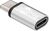 Adapter USB 2.0, USB-C-Stecker an USB 2.0 Micro B Buchse, silber