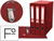 Modulo Liderpapel 3 Archivadores Folio 2 Anillas Mixtas 40Mm Rojo