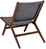 Lounge-Sessel Vara; 55.5x88x79.5 cm (BxTxH); Sitz schwarz, Gestell braun; 2