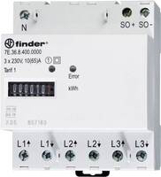 DIN sínre szerelhető 3 fázisú fogyasztásmérő 65A, MID hiteles, Finder 7E.36.8.400.0010