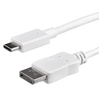 1M USB C TO DP CABLE - WHITE, ,