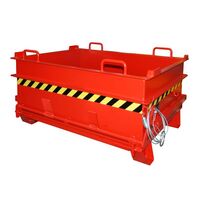 BC construction material container, with stone clamp release mechanism