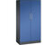 Armario de puertas batientes ASISTO, altura 1617 mm, anchura 800 mm, 3 baldas, gris negruzco / azul genciana.