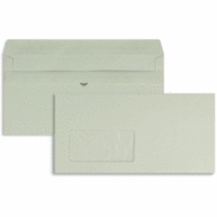 Briefumschläge DINlang 75g/qm selbstklebend Pergamin-Fenster VE=1000 Stück grau