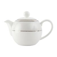 Royal Bone Afternoon Tea Silverline Tea Pot in White - Bone China - 450ml