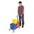 Jantex Dual Bucket Mop Wringer in Blue and Red with Frame and Wheels