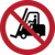 Sicherheitskennzeichnung - Für Flurförderzeuge verboten, Rot/Schwarz, 10 cm