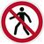 Sicherheitskennzeichen Für Fußgänger verboten D 430 mm, selbstklebend