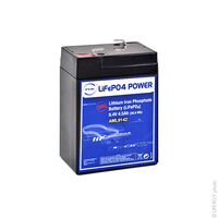 Unité(s) Batterie Lithium Fer Phosphate UN38.3 (28.8Wh) 6V 4.5Ah F4.8