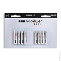 Blister(s) x 8 Pile alcaline blister x8 LR03 - AAA Nx-Power Tech 1.5V 1.46Ah