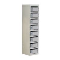 Post box lockers - Personal post, light grey with 8 compartments