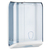 Dispenser asciugamani piegati - 28x13,7x37,5 cm - plastica - bianco/azzurro trasparente - Mar Plast