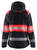 High Vis Damen Shelljacke 4430 schwarz/rot - Rückseite