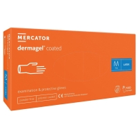 Mercator dermagel® eldobható latex kesztyű, meret M, 100 darab