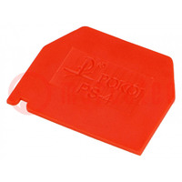 Záró lemez; piros; Szél: 1mm; poliamid; -25÷100°C; ZG-G2.5,ZG-G4