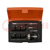 Kit: screwdrivers; Phillips,Pozidriv®,slot,Torx®; plastic box