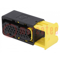 Connector: automotive; female; plug; for cable; PIN: 18; black; IP67