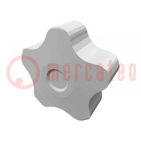 Knob; Ø: 40mm; Int.thread: M10; 17mm; H: 27mm; technopolymer PP