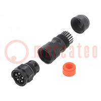 Connector: rond; stekker; voor draad; PIN: 5; mannelijk; X-Lok; IP68