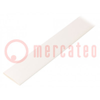 Heat shrink sleeve; glueless; 2: 1; 16mm; L: 1m; white; polyolefine
