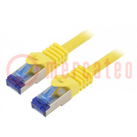 Patch cord; S/FTP; 6a; Line; Cu; LSZH; gelb; 0,25m; 26AWG; -20÷75°C