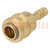 Quick connection coupling; straight; max.35bar; brass; D: 25mm