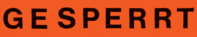 Verpackungsbänder - GESPERRT, Orange, 50 mm x 66 m, Polypropylen, Bedruckt
