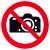 Verbotsschild - Verbotszeichen Fotografieren verboten, Folie, Größe: 31,5 cm DIN EN ISO 7010 P029