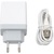 PLATINET Fali töltő 2 USB 3,4A + microUSB kábel 1m, fehér