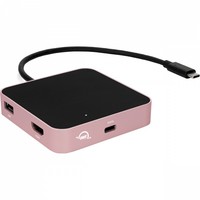 USB-C Travel Dock (5 portów, pass through 60W) Rose Gold