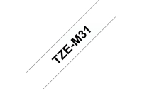 TZe-Schriftbandkassetten TZe-M31, schwarz auf farblos matt Bild1