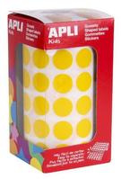 APLI GOMETS REDONDOS 10,5MM ROLLO AMARILLO -ROLLO 5192 UNIDADES-