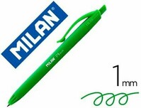 Bolígrafo retráctil VERDE P1 Touch de Milan -25 unidades