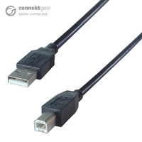 connektgear 3m USB 2 Connector Cable A Male to B Male - High Speed