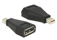 DeLOCK 65238 tussenstuk voor kabels mini Displayport 1.2 Displayport Zwart