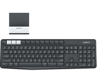 Logitech K375s Multi-Device Wireless Keyboard and Stand Combo billentyűzet RF vezeték nélküli + Bluetooth QWERTZ Német Grafit, Fehér