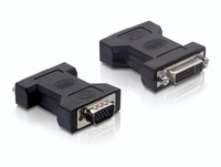 DeLOCK 65017 zmieniacz płci / kabli DVI-I VGA 15-pin M Czarny
