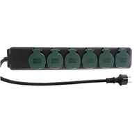 REV 0512469555 power extension 1.4 m 6 AC outlet(s) Indoor/outdoor Black