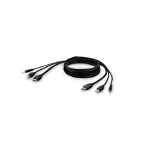 Belkin F1DN1CCBL Tastatur/Video/Maus (KVM)-Kabel Schwarz 1,8 m