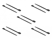 DeLOCK 18891 kabelbinder Releasable cable tie Nylon Zwart 10 stuk(s)