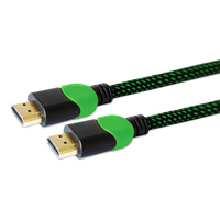 Savio GCL-06 kabel HDMI 3 m HDMI Typu A (Standard) Czarny, Zielony