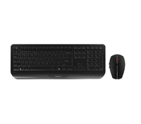 CHERRY Desktop GENTIX [EU/US] WL black US-Englisch mit EURO Symbol tastiera Mouse incluso RF Wireless Nero