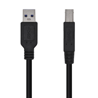 AISENS Cable USB 3.0 Impresora Tipo A/M-B/M, Negro, 2.0m