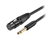 Ugreen 20719 kabel audio 2 m 6.35mm XLR Czarny
